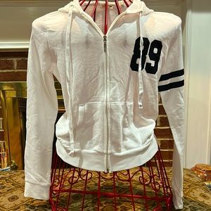 Zenana Outfitters White Zip Hoodie